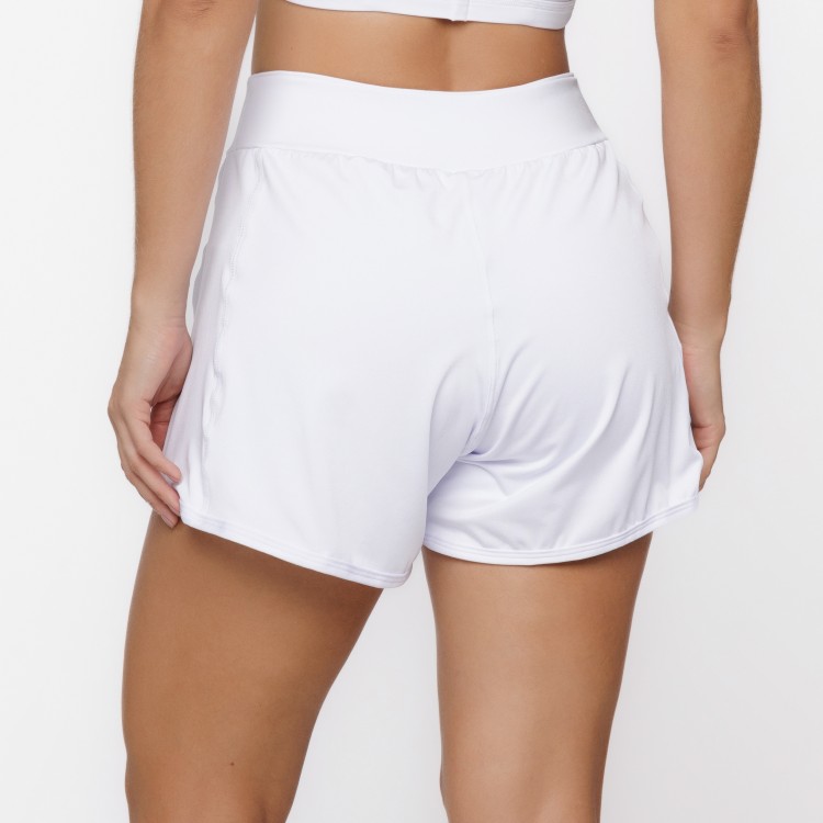 Short Duplo com Bolsos Laterais Branco