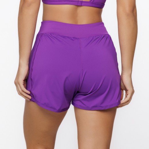 Short Duplo com Bolsos Laterais Roxo