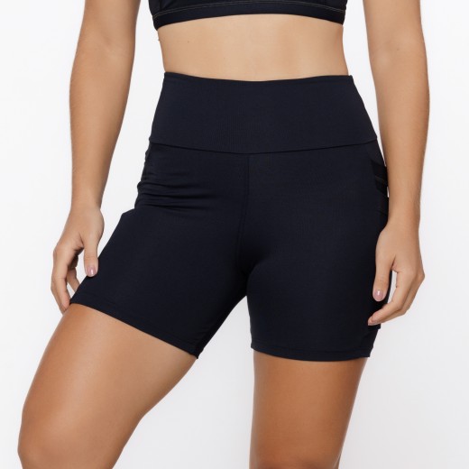 Short Com 4 Bolsos Multiuso Preto