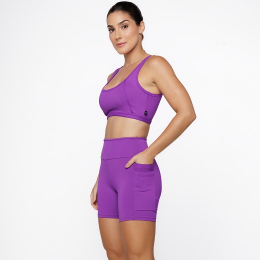 Top Fitness com Cavas Nadador Roxo
