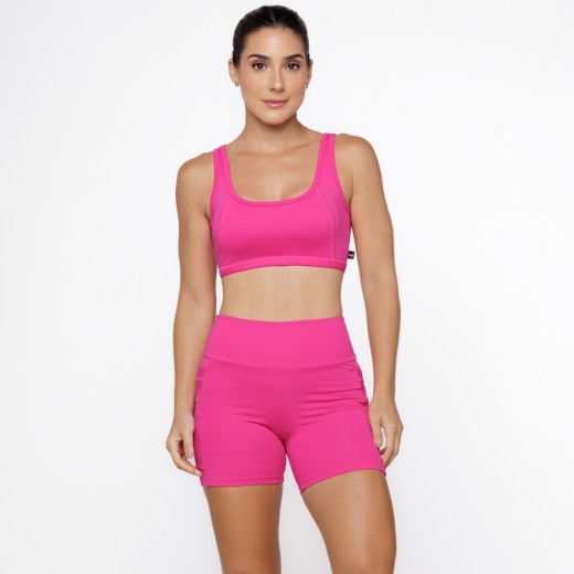 Top Fitness com Cavas Nadador Rosa