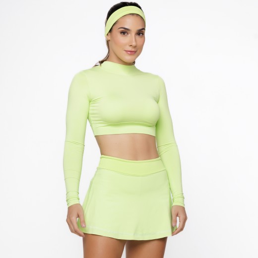 Blusa Cropped de Manga Longa com Proteção UV50+ Citrus
