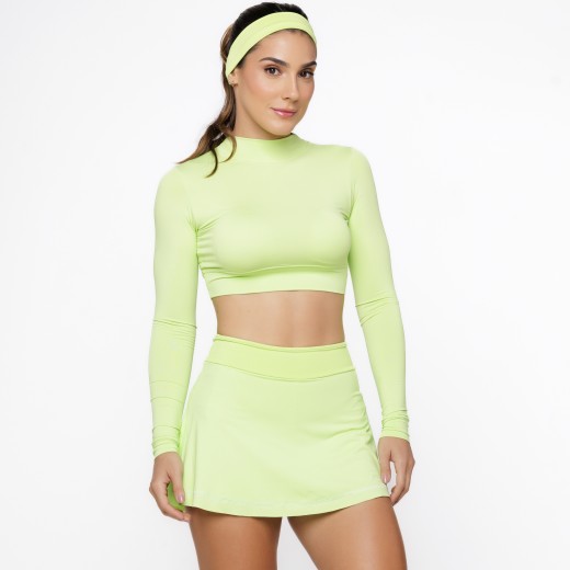 Blusa Cropped de Manga Longa com Proteção UV50+ Citrus
