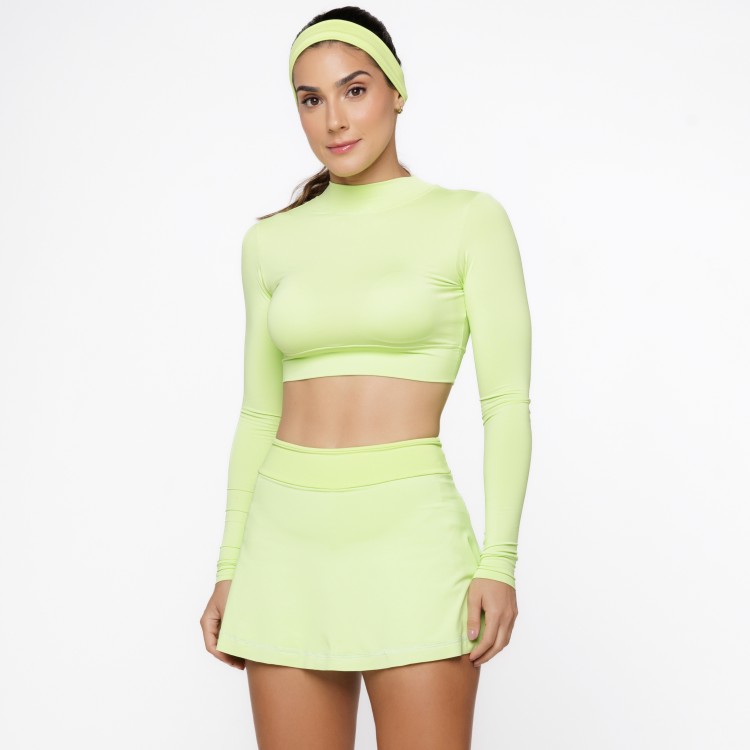 Blusa Cropped de Manga Longa com Proteção UV50+ Citrus
