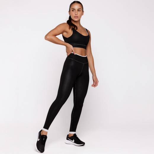 Legging Fitness Reversível Branca Tenha Dois Looks em Uma Só Peça