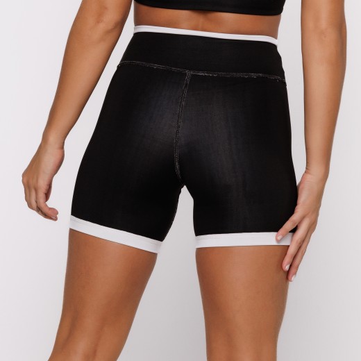 Short Fitness Reversível Branco Tenha Dois Looks em Uma Só Peça