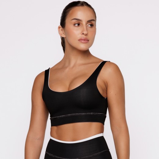 Top Fitness Reversível Branco Tenha Dois Looks em Uma Só Peça