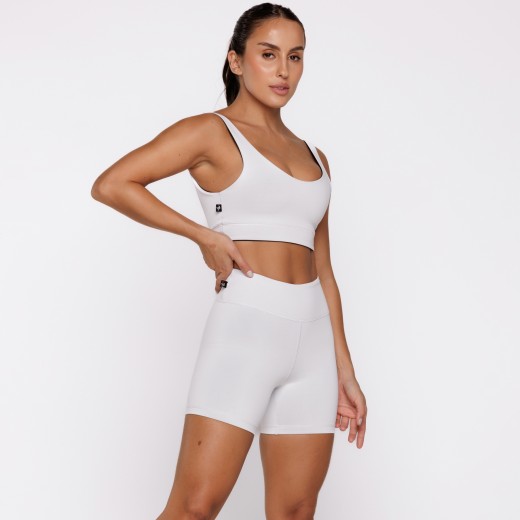Top Fitness Reversível Branco Tenha Dois Looks em Uma Só Peça