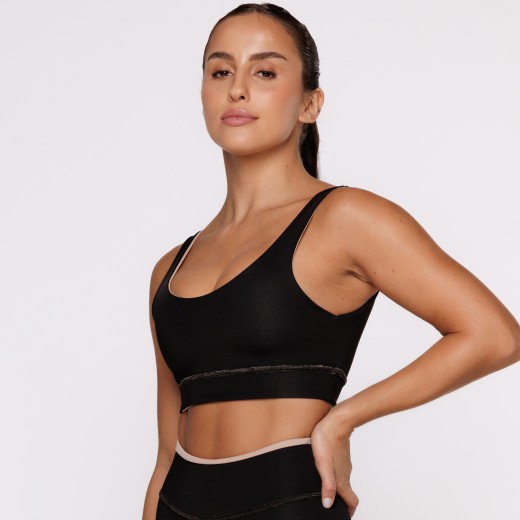 Top Fitness Reversível Canela Tenha Dois Looks em Uma Só Peça
