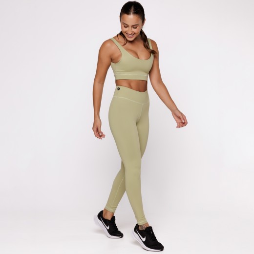 Legging Fitness Reversível Pistache Tenha Dois Looks em Uma Só Peça