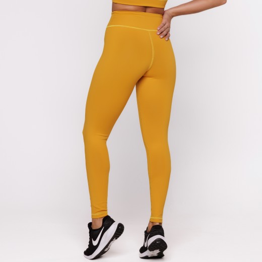 Legging Fitness Reversível Mostarda Tenha Dois Looks em Uma Só Peça