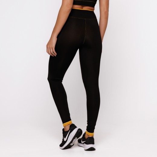Legging Fitness Reversível Mostarda Tenha Dois Looks em Uma Só Peça