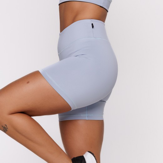 Short Fitness Reversível Azul Tenha Dois Looks em Uma Só Peça