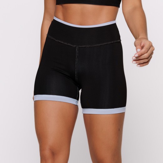 Short Fitness Reversível Azul Tenha Dois Looks em Uma Só Peça