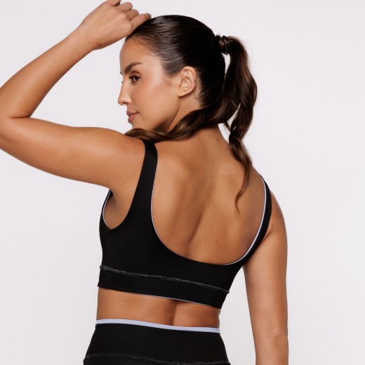 Top Fitness Reversível Azul Tenha Dois Looks em Uma Só Peça