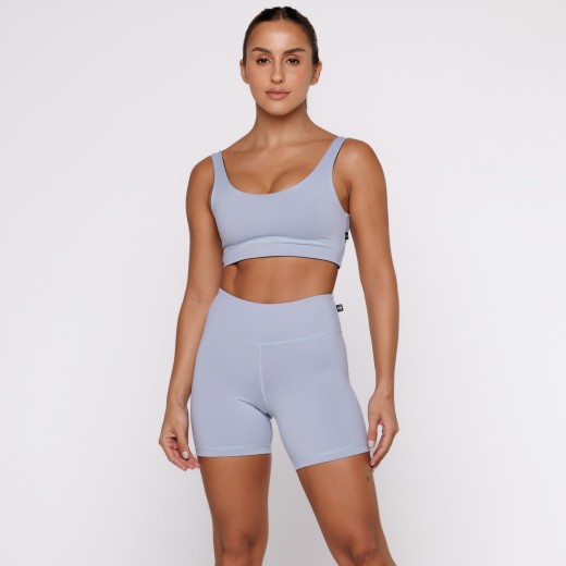 Top Fitness Reversível Azul Tenha Dois Looks em Uma Só Peça