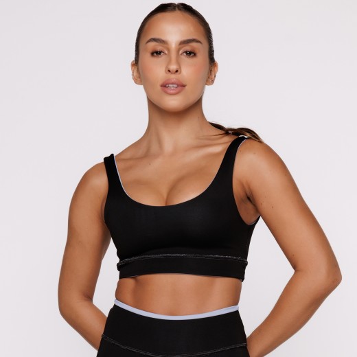 Top Fitness Reversível Azul Tenha Dois Looks em Uma Só Peça