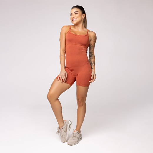Macaquinho Fitness Melange Terra