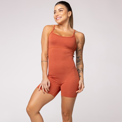 Macaquinho Fitness Melange Terra