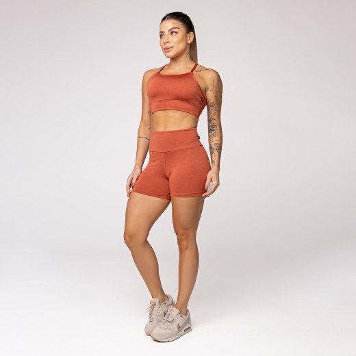 Short Fitness Fitness Melange Terra