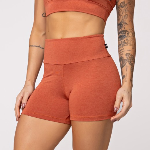 Short Fitness Fitness Melange Terra