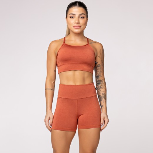 Short Fitness Fitness Melange Terra