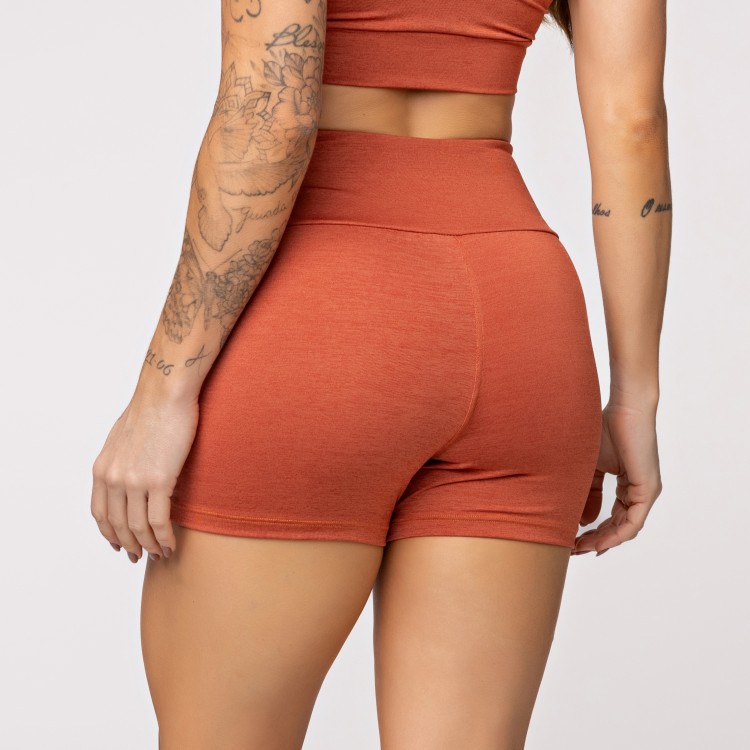 Short Fitness Fitness Melange Terra