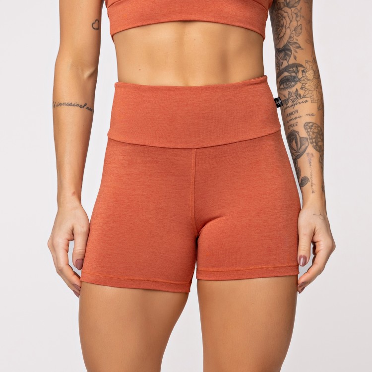 Short Fitness Fitness Melange Terra