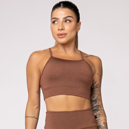 Top Fitness Melange Marrom