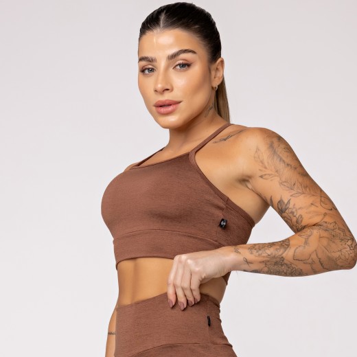 Top Fitness Melange Marrom