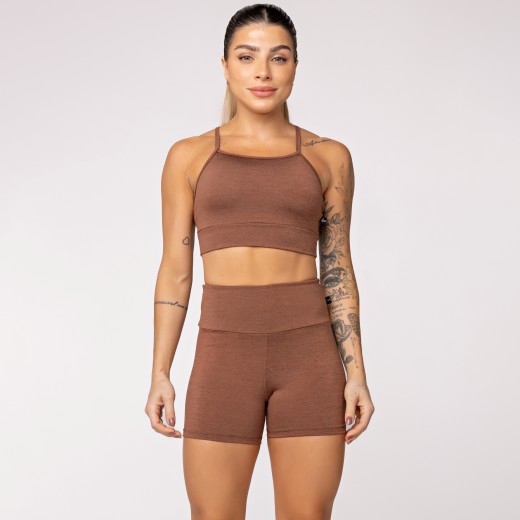 Top Fitness Melange Marrom