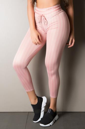 Legging Cirrê Zig Zag Rosê