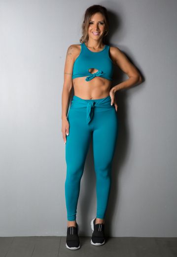 Cropped Fitness Tie Green