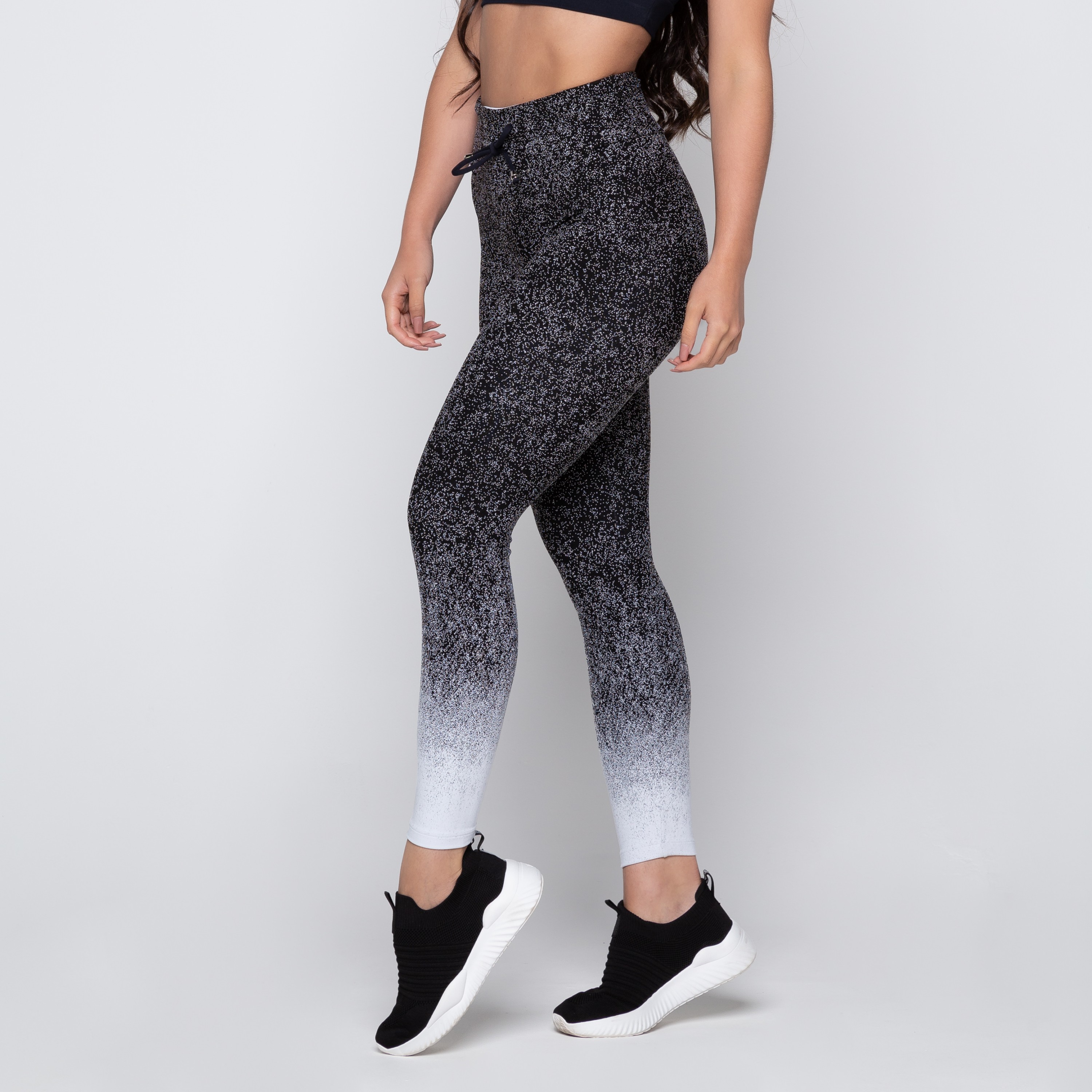 Legging Fitness Estampa Degradê Branca