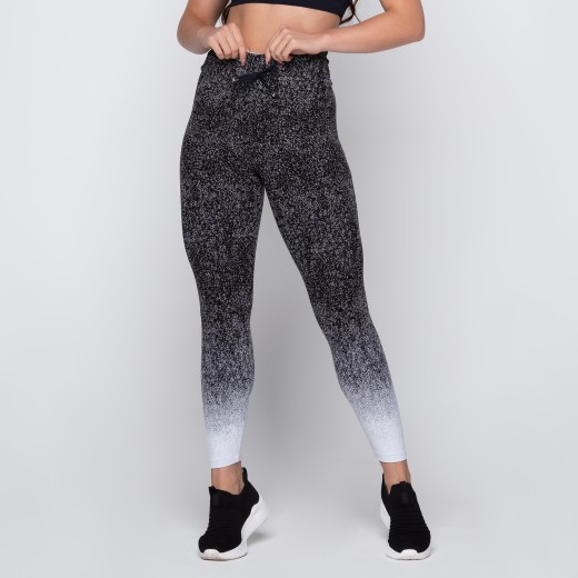 Legging Fitness Estampa Degradê Branca