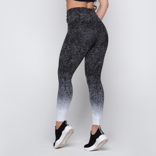 Legging Fitness Estampa Degradê Branca