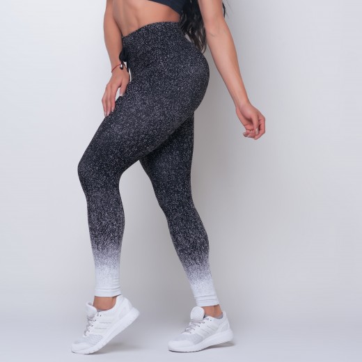 Legging Fitness Estampa Degradê Branca