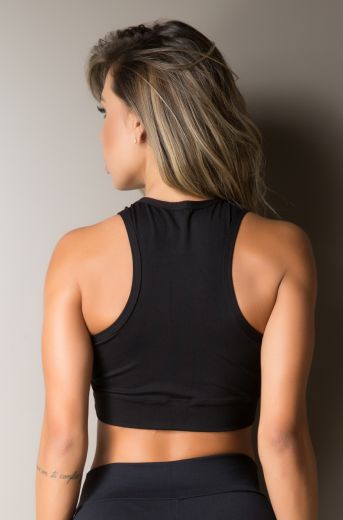 Cropped Recorte Tule Canelado