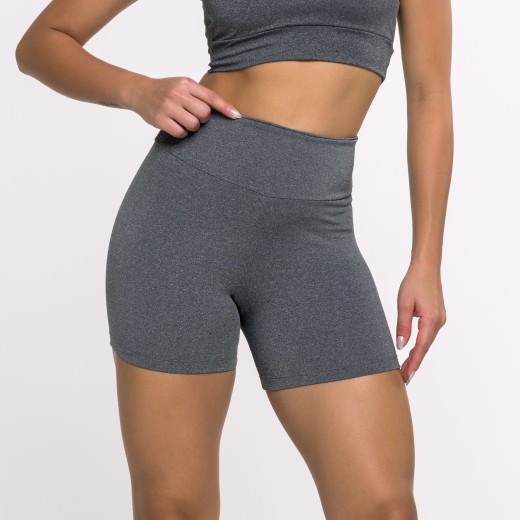 Short Fitness Básico Cinza Mescla