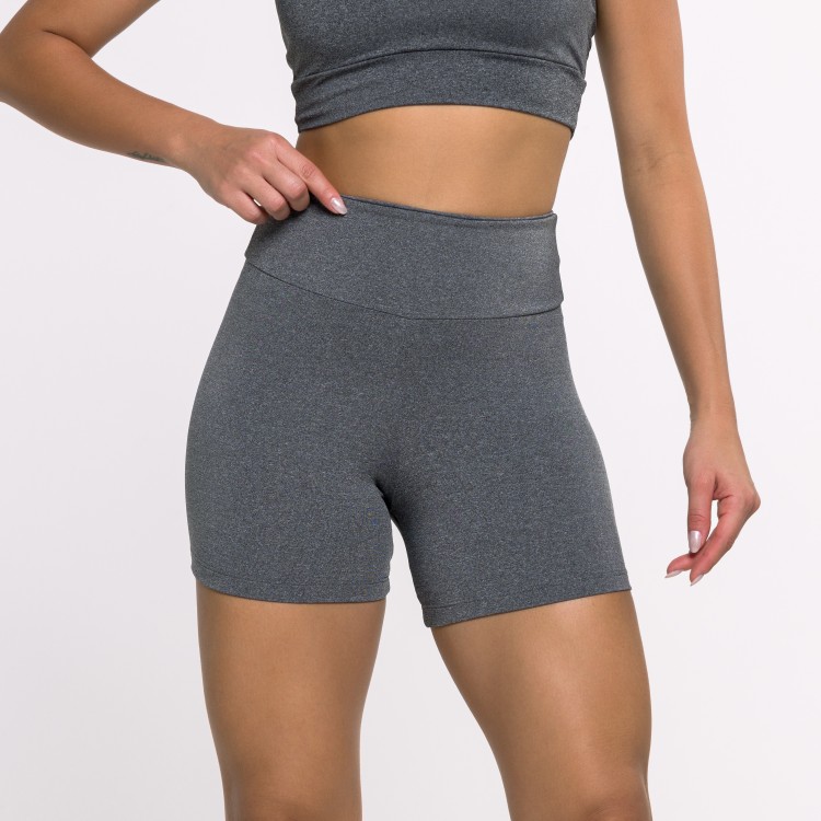 Short Fitness Básico Cinza Mescla