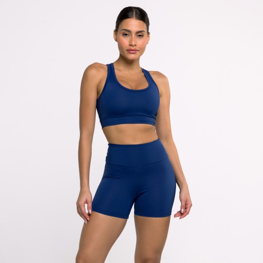 Short Fitness Básico Azul Marinho