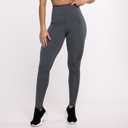 Calça Legging Básica Cinza Mescla