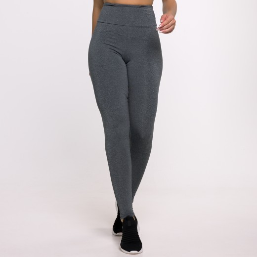 Calça Legging Básica Cinza Mescla