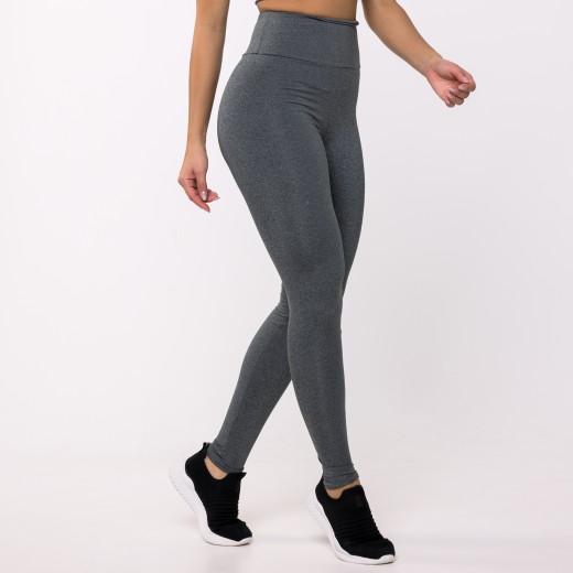 Calça Legging Básica Cinza Mescla