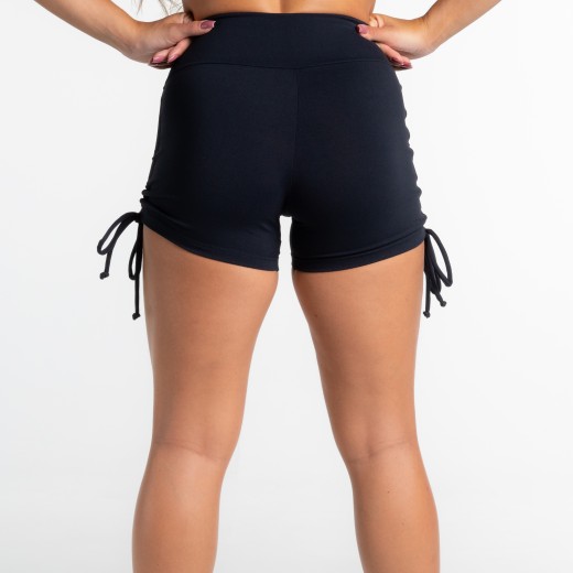 Short Fitness Rolotê Ajustável Preto