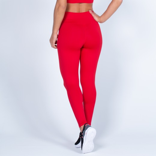 Legging Básica de Poliamida Flyer Vermelha