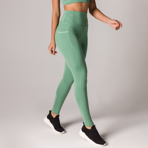 Calça Legging Basics Com Bolso Verde