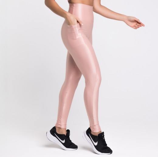 Legging Fitness Canelada Com Bolsos Laterais Romance