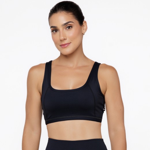 Top Fitness com Cavas Nadador Preto