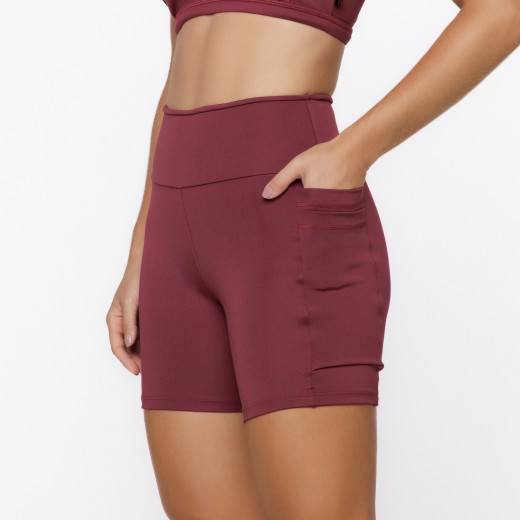 Short Com 4 Bolsos Multiuso Marsala